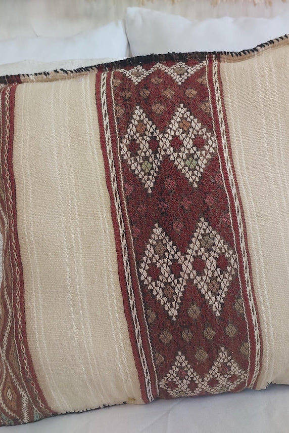 Vintage Berber Pillow | Authentic Vintage Moroccan Pillow, Handmade With Love, Amazigh Tribe Pillow Case MoroccanBazzArts