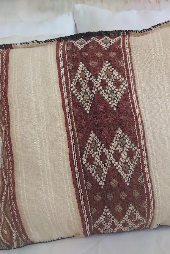 Vintage Berber Pillow | Authentic Vintage Moroccan Pillow, Handmade With Love, Amazigh Tribe Pillow Case MoroccanBazzArts