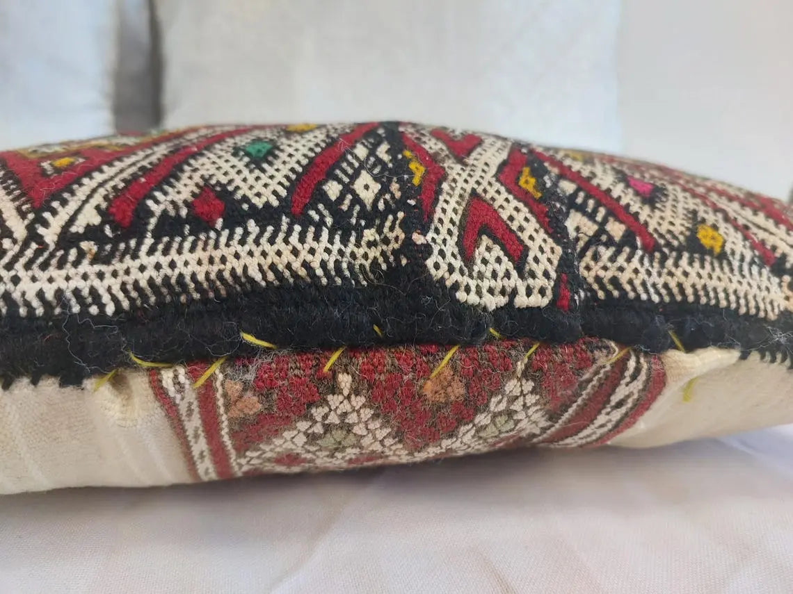 Vintage Berber Pillow | Authentic Vintage Moroccan Pillow, Handmade With Love, Amazigh Tribe Pillow Case MoroccanBazzArts