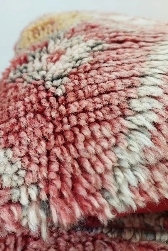 Boujaad Pillow, Made From Vintage Rug, Unique Berber Wool Cushion With Tribal Patterns MoroccanBazzArts