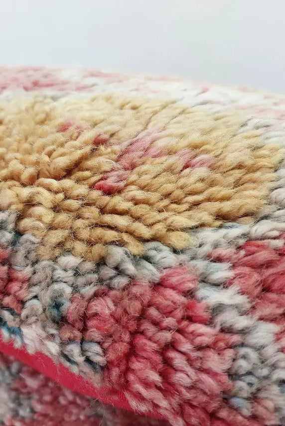 Boujaad Pillow, Made From Vintage Rug, Unique Berber Wool Cushion With Tribal Patterns MoroccanBazzArts