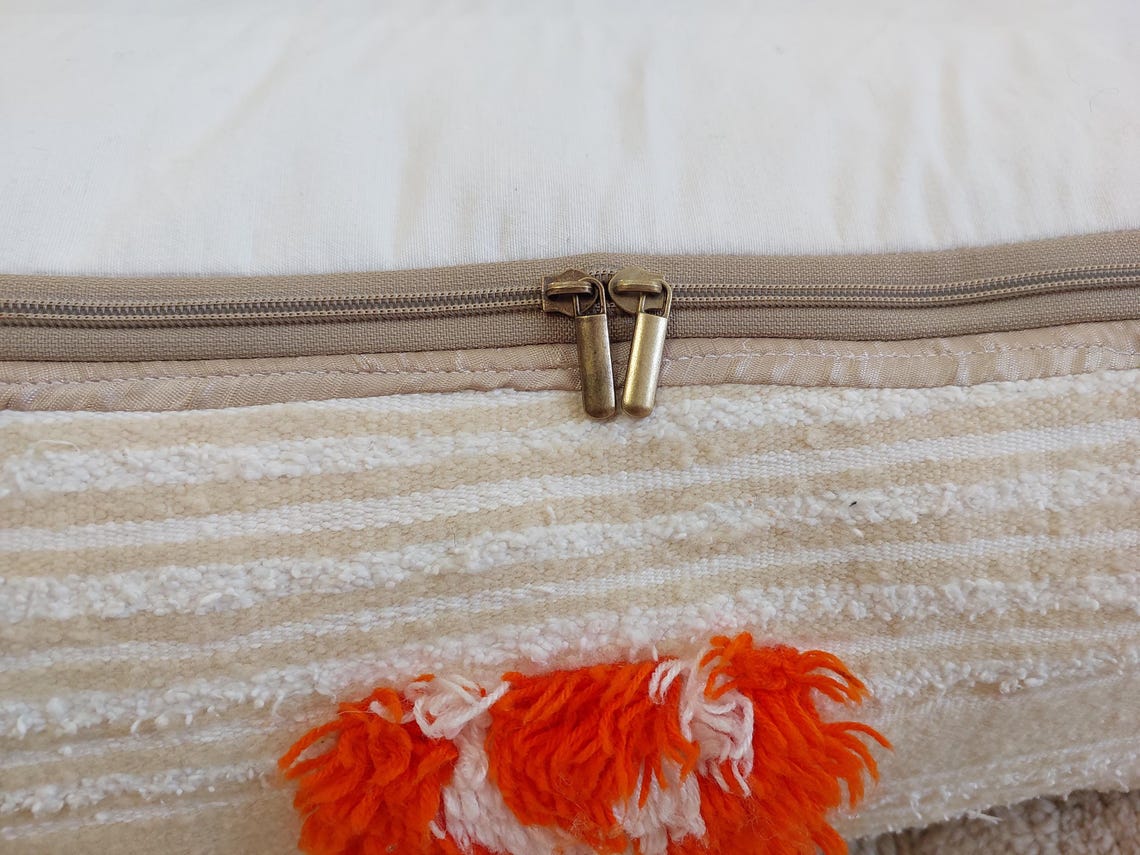 Handmade Moroccan Berber Blanket Pouf: Boho Chic Floor Ottoman, Unique Ethnic Home Decor, 70x60x20cm MoroccanBazzArts