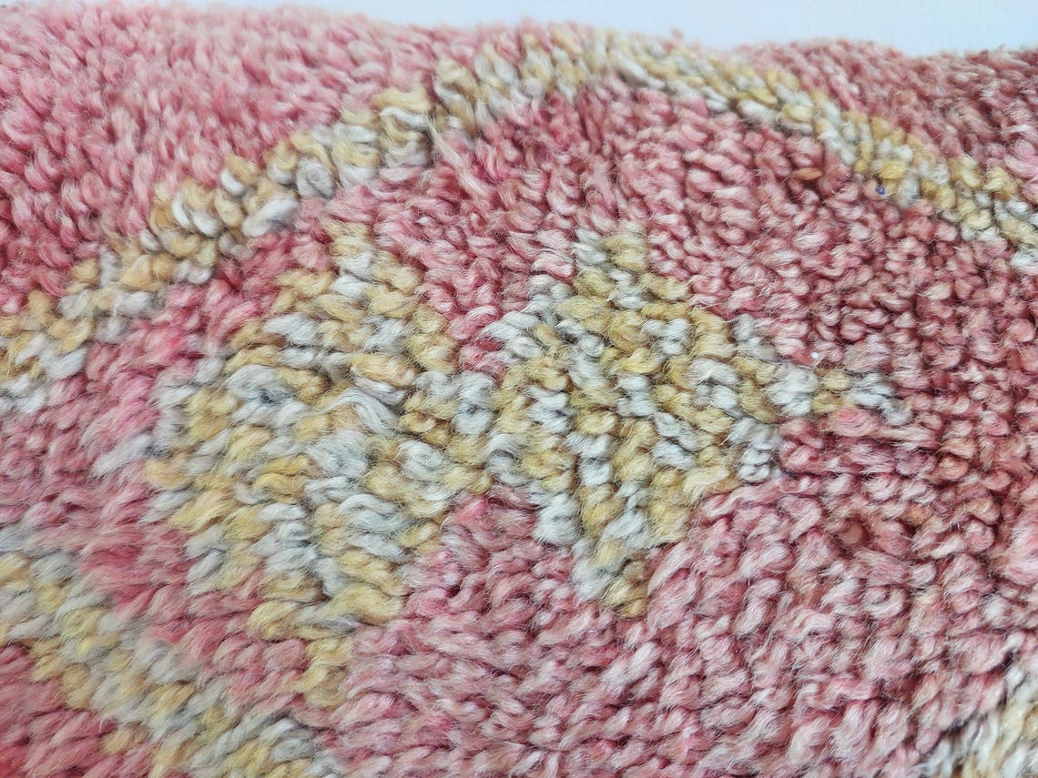 Boujaad Pillow, Made From Vintage Rug, Unique Berber Wool Cushion With Tribal Patterns MoroccanBazzArts