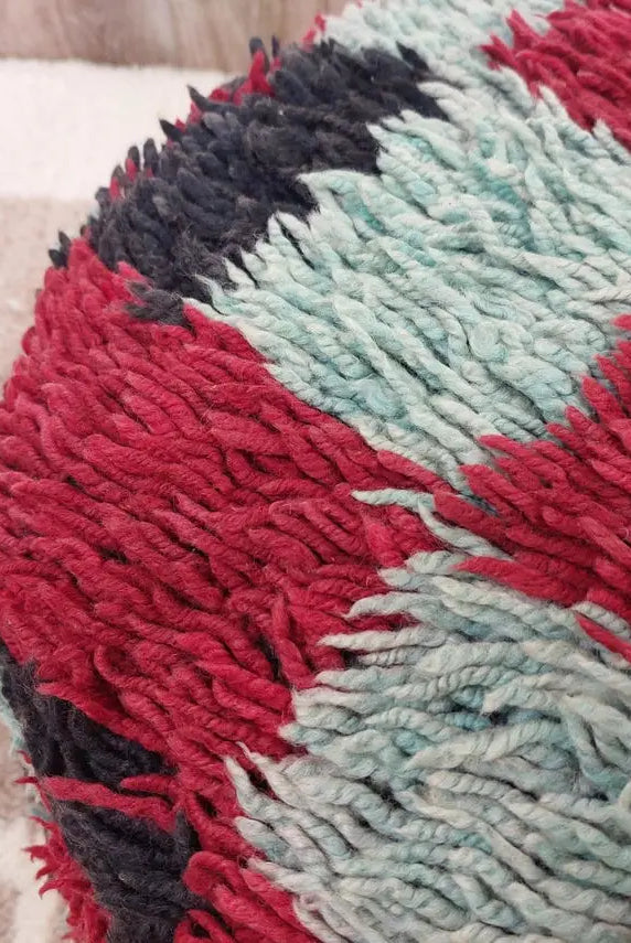 Vintage Berber Rug Ottoman Pouf: Handmade Moroccan Floor Cushion With Checkered Pattern MoroccanBazzArts