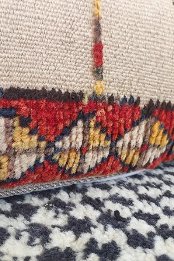 Vintage Moroccan Pouf Handmade Taznakht Rug Floor Cushion Berber Ottoman Boho Home Decor Upcycled Moroccan Rug Pouf MoroccanBazzArts