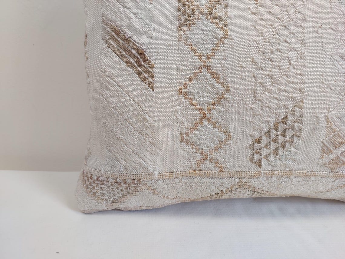 Berber Cactus Silk Cushion For Living Room Boho Decor Gift MoroccanBazzArts
