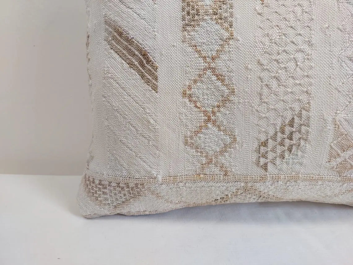 Berber Cactus Silk Cushion For Living Room Boho Decor Gift MoroccanBazzArts