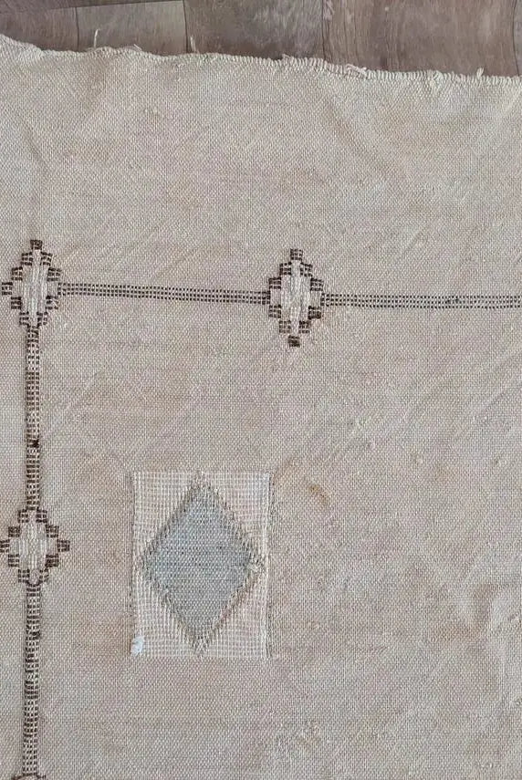 Vintage Moroccan Cactus Silk Rug, Faded Yellow Sabra Rug 4x7 ft, Handmade Boho Carpet, Natural Dye Vintage Textile, Ready to Ship MoroccanBazzArts