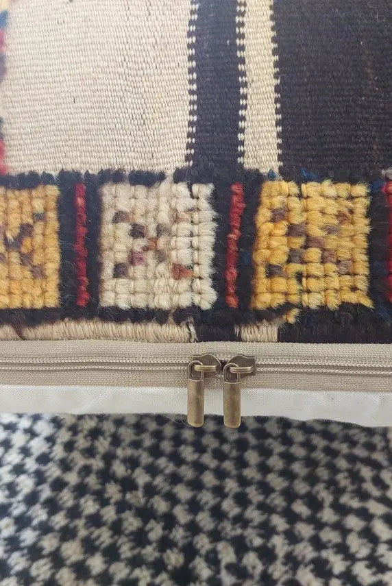 Vintage Moroccan Pouf, Handmade Taznakht Rug Pouf, Berber Floor Cushion, Boho Ottoman, Upcycled Moroccan Home Décor MoroccanBazzArts