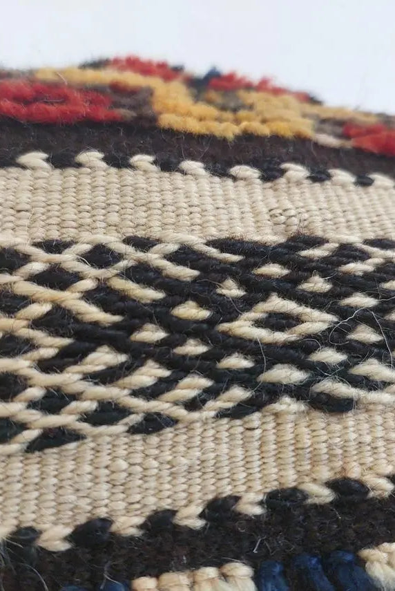 Handmade Taznakht Lumbar Pillow, Vintage Moroccan Rug Cushion Cover, Berber Boho Pillow, Upcycled Moroccan Home Décor MoroccanBazzArts