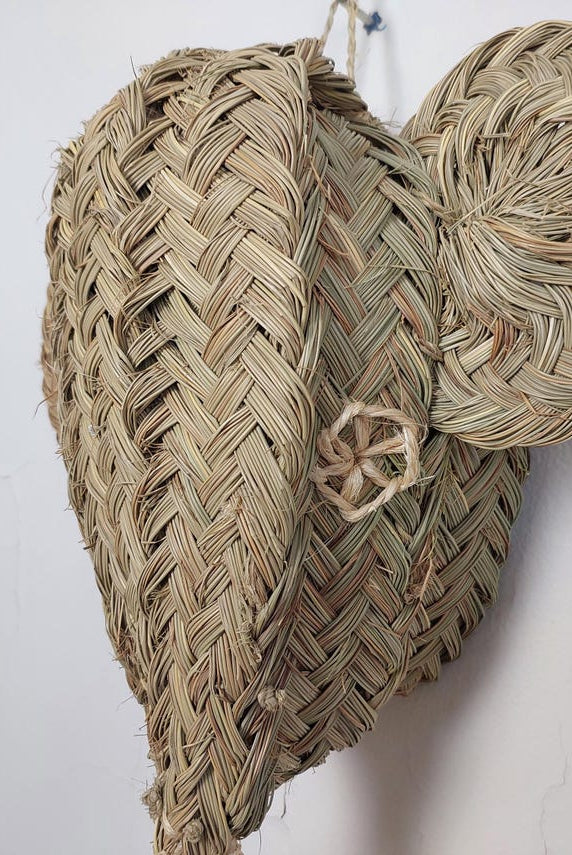 Set of two Handwoven elephant Head Wall Hanging – Custom Rattan Wall Art, Boho Nursery Decor, Moroccan Palm Leaf Animal Head MoroccanBazzArts