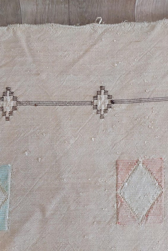 Vintage Moroccan Cactus Silk Rug, Faded Yellow Sabra Rug 4x7 ft, Handmade Boho Carpet, Natural Dye Vintage Textile, Ready to Ship MoroccanBazzArts