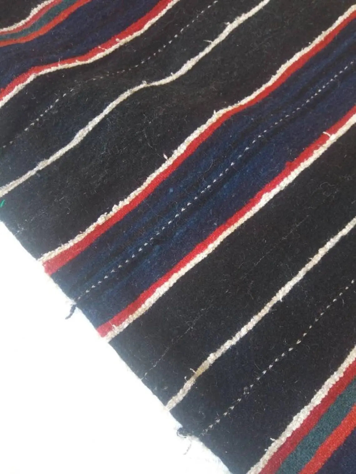 Berber Shawl Gift Wool Cape: Striped Vintage Moroccan Handwoven Blanket MoroccanBazzArts