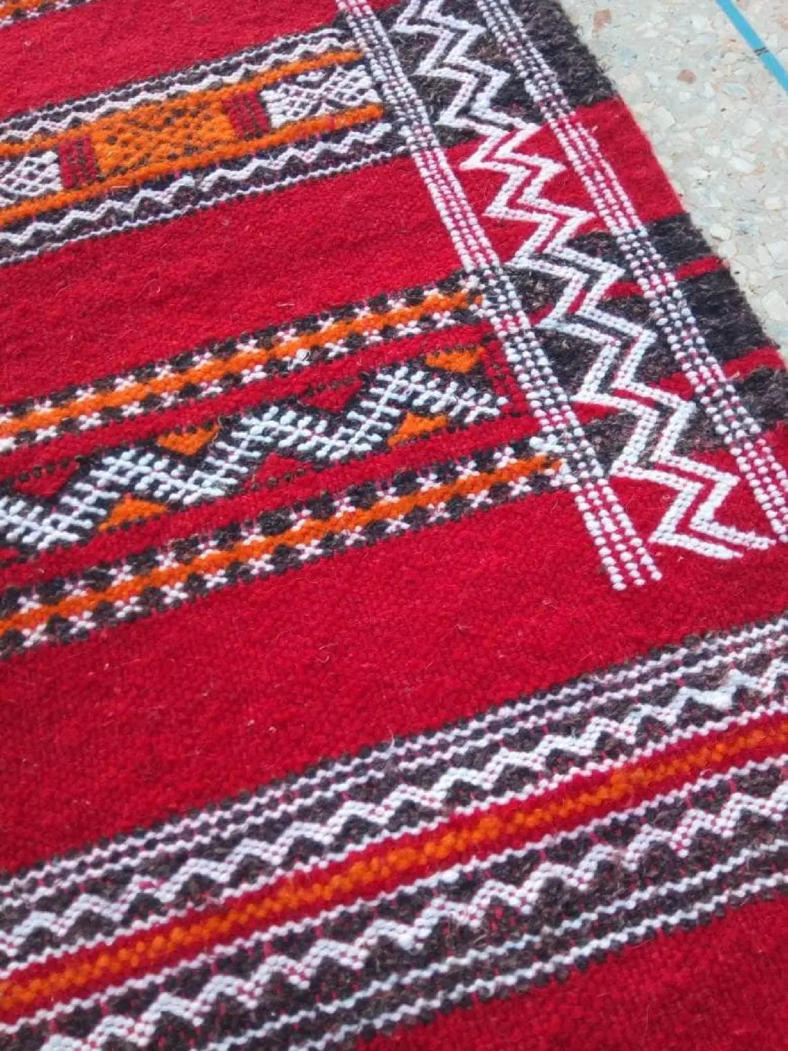 Flatweave Moroccan Kilim Rug: Handmade Berber Carpet 153x86 cm Wool MoroccanBazzArts