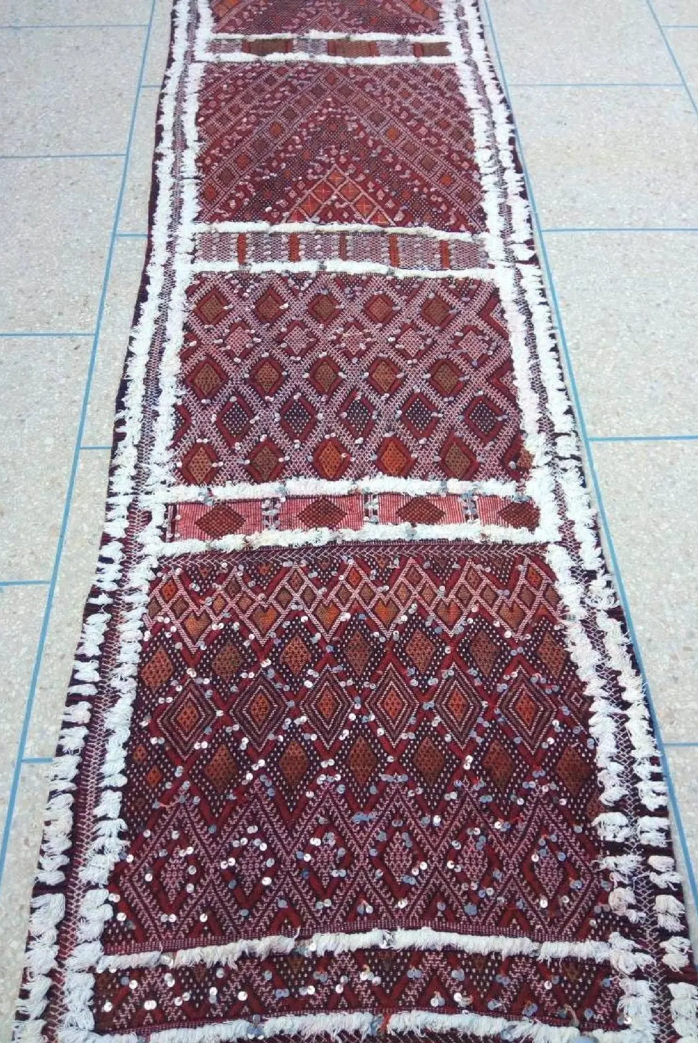 Berber Protector Rug Beni Mtir Runner: 30ft Wool, Handmade Moroccan Abstract Pattern Carpet for Hallway or Entryway MoroccanBazzArts