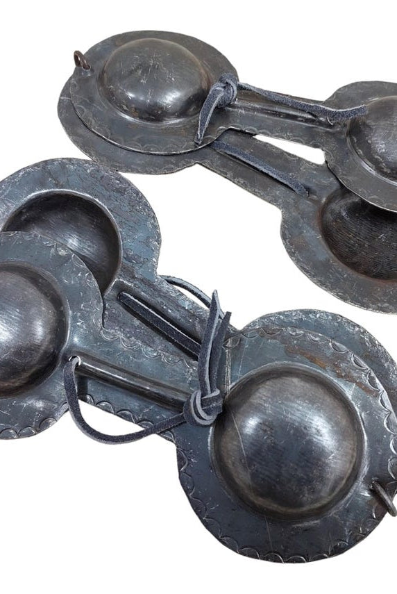 Qaraqueb Iron Percussion Instrument: Handmade Moroccan Gnawa Music, 4"X11" Traditional African Castanets MoroccanBazzArts