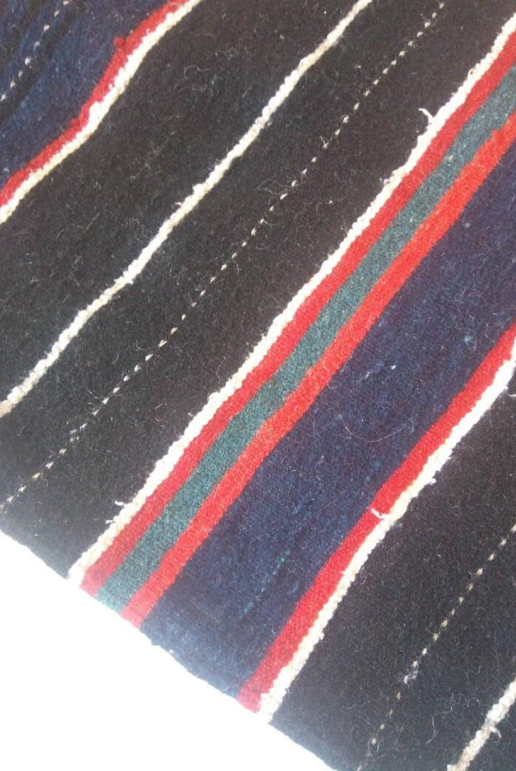 Berber Shawl Gift Wool Cape: Striped Vintage Moroccan Handwoven Blanket MoroccanBazzArts