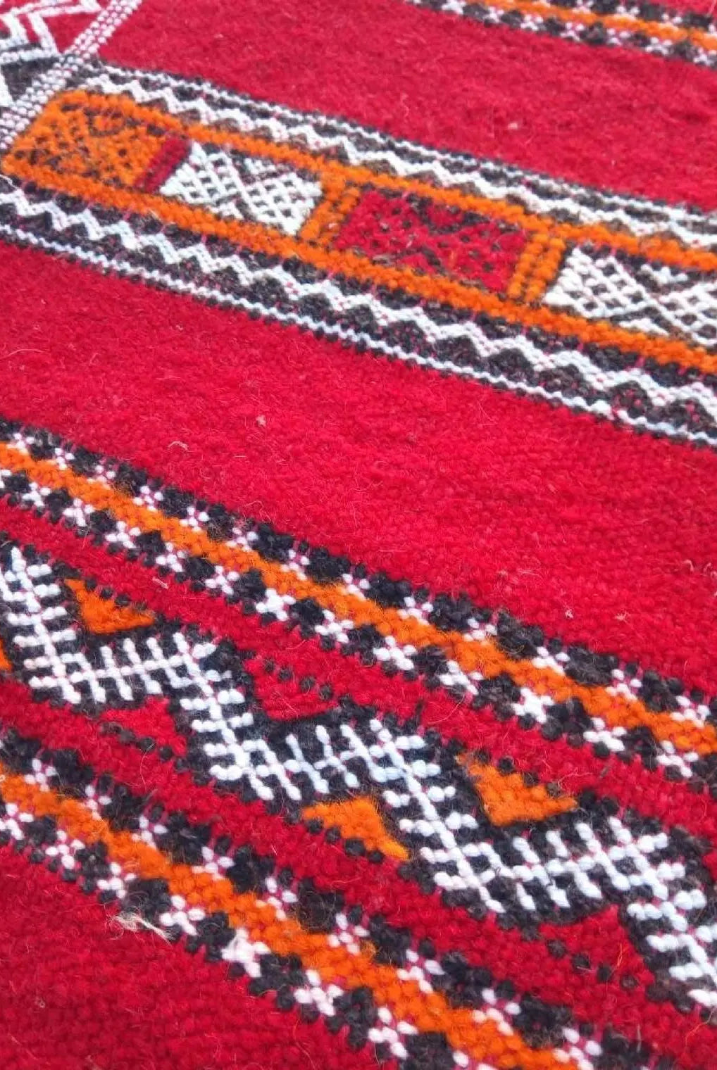Flatweave Moroccan Kilim Rug: Handmade Berber Carpet 153x86 cm Wool MoroccanBazzArts
