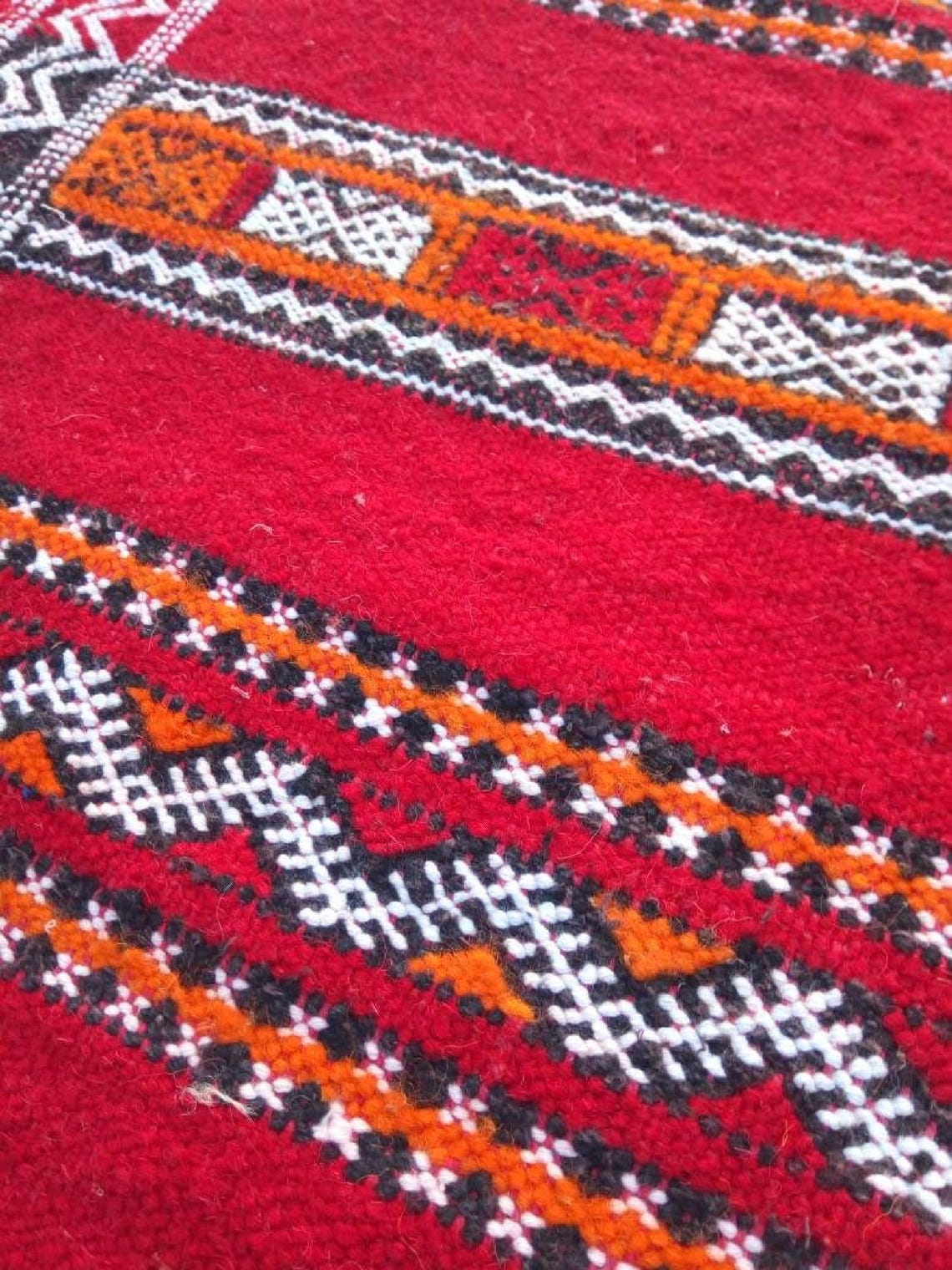 Flatweave Moroccan Kilim Rug: Handmade Berber Carpet 153x86 cm Wool MoroccanBazzArts