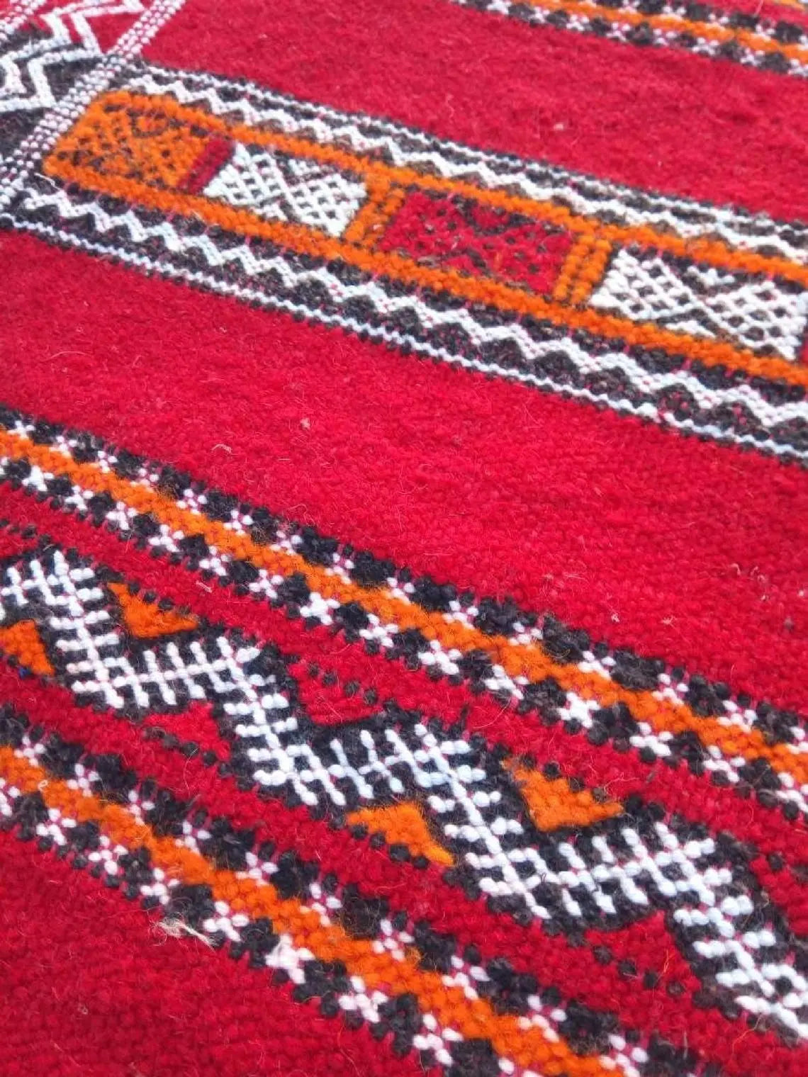 Flatweave Moroccan Kilim Rug: Handmade Berber Carpet 153x86 cm Wool MoroccanBazzArts