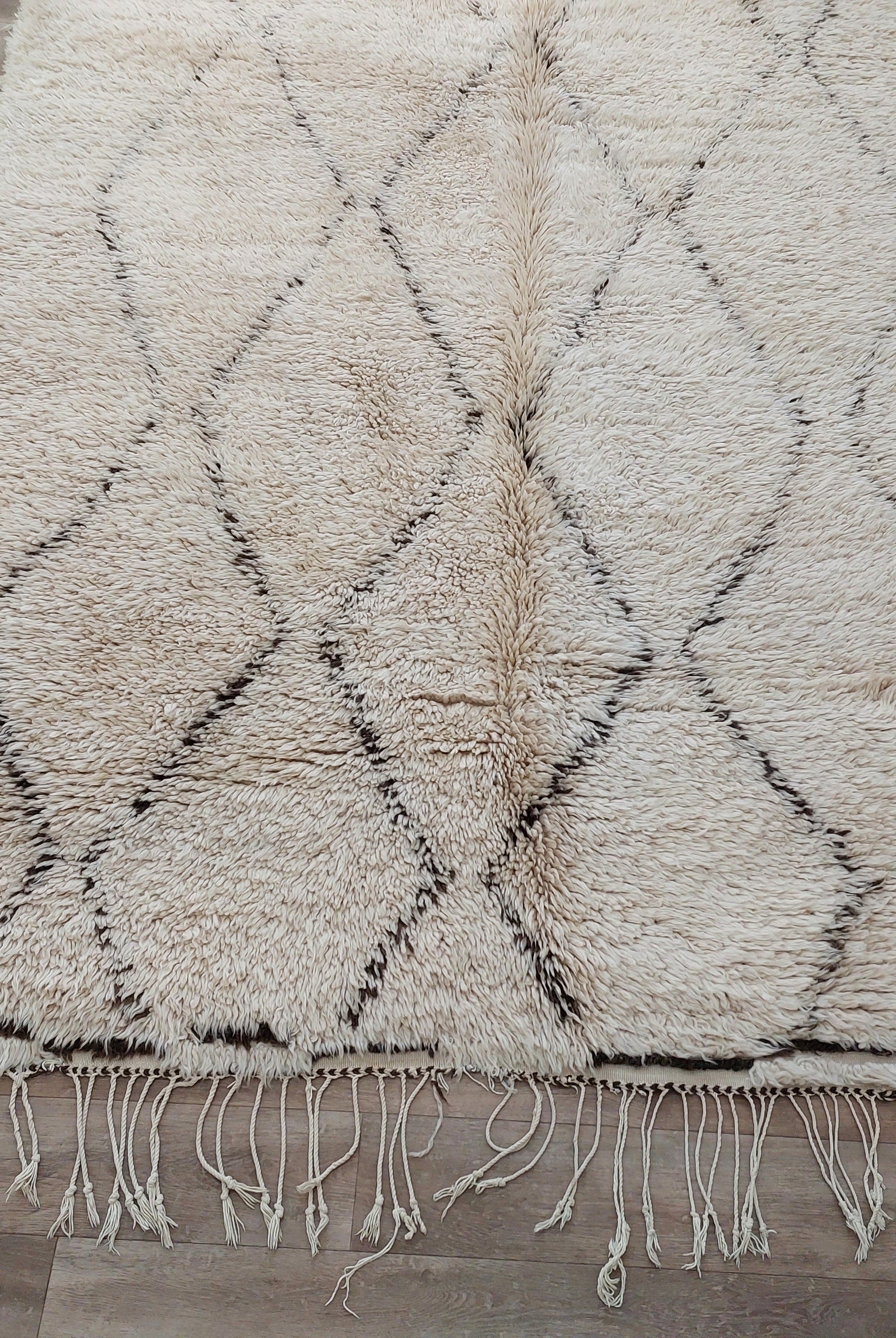 Moroccan Rug - Vintage Beni ourain rug - 6'6"×8'9" MoroccanBazzArts