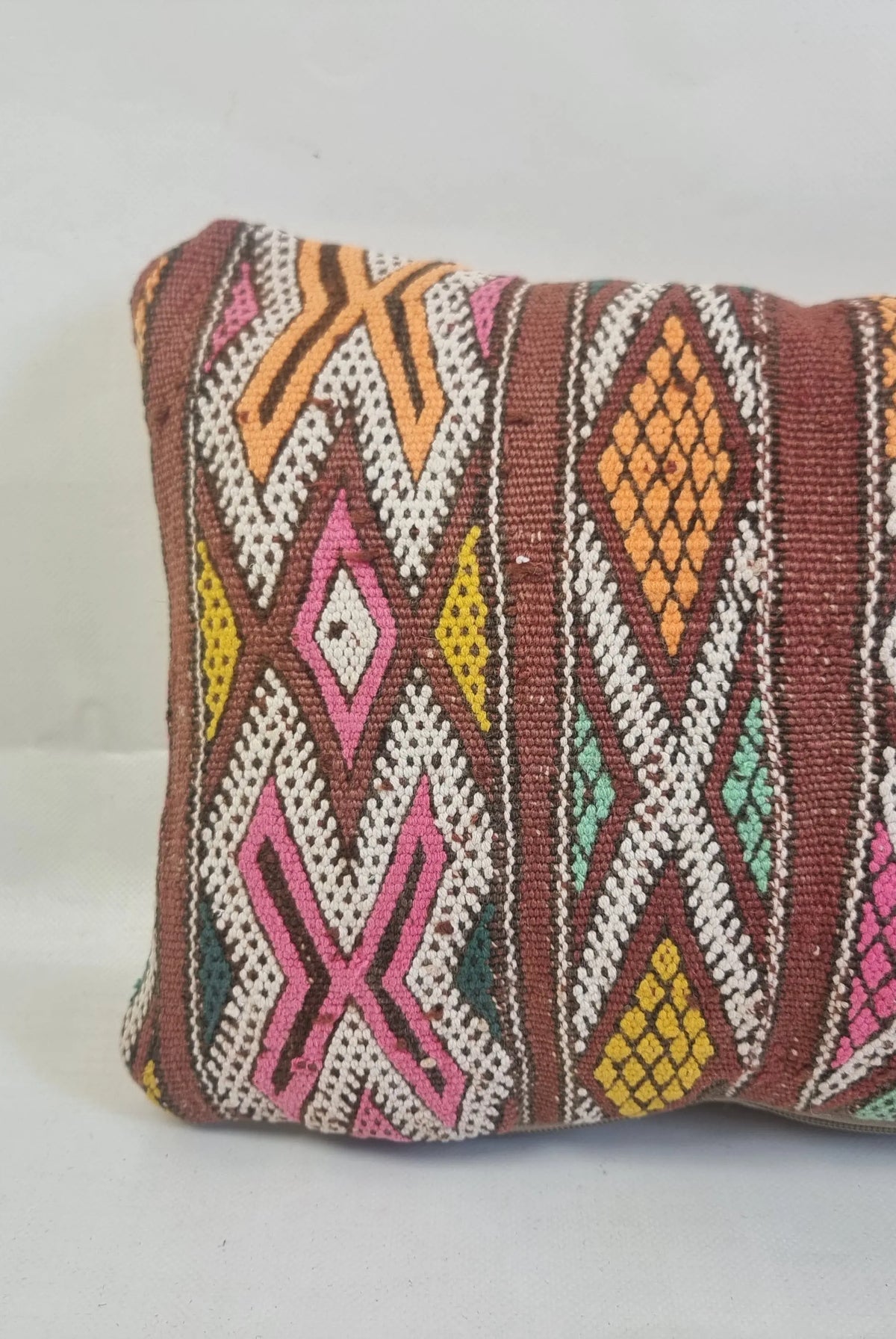 Authentic Moroccan Lumbar Pillows | Handmade Berber Kilim Cushion Covers | Boho Tribal Throw Pillows | Earthy Vintage Decor MoroccanBazzArts