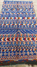 Load image into Gallery viewer, VINTAGE BLUE MOROCCAN RUG