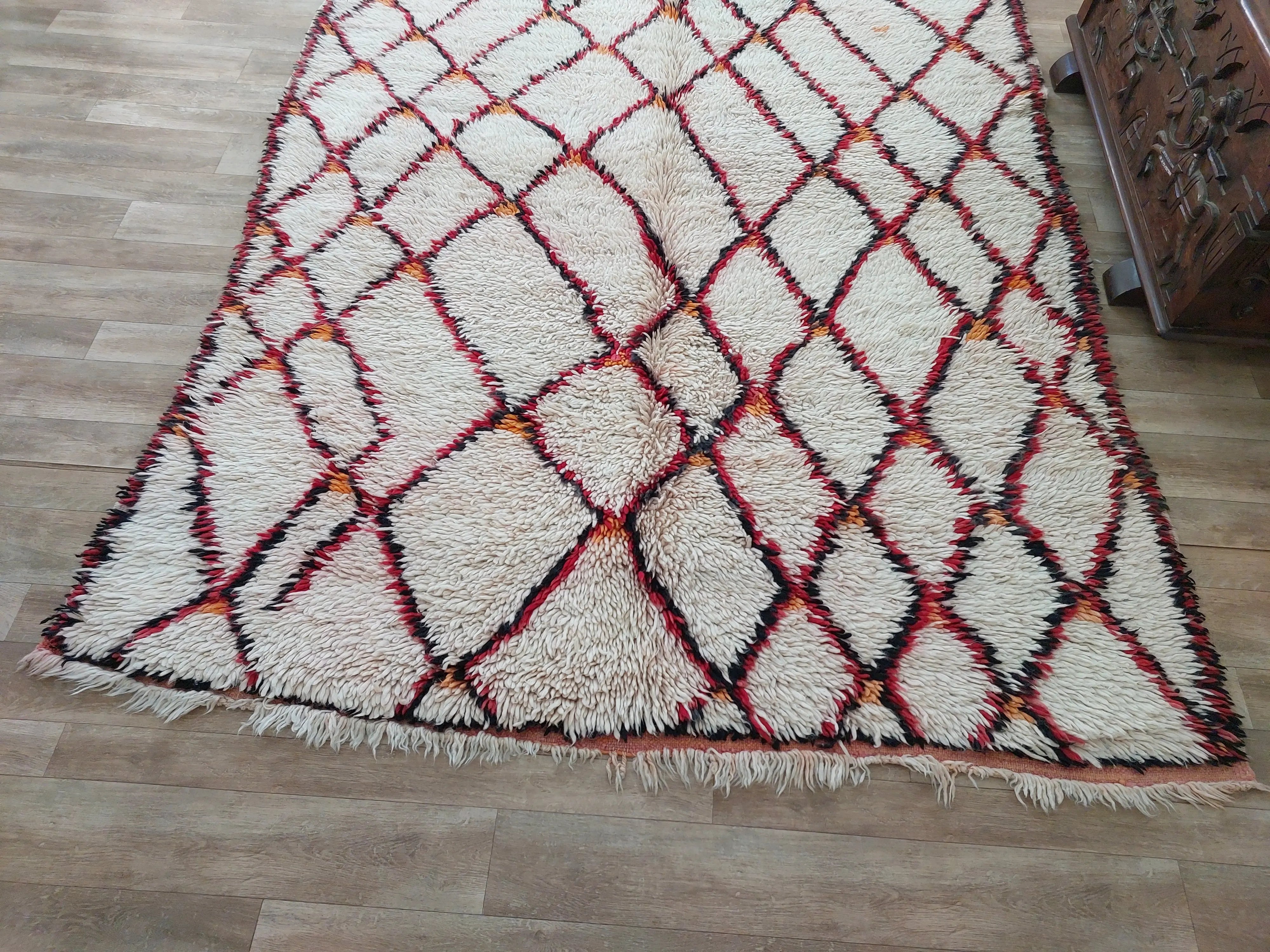 VINTAGE MOROCCAN RUG 6.2 x 8.2 feet MoroccanBazzArts