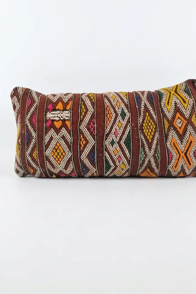 Authentic Moroccan Lumbar Pillows | Handmade Berber Kilim Cushion Covers | Boho Tribal Throw Pillows | Earthy Vintage Decor MoroccanBazzArts