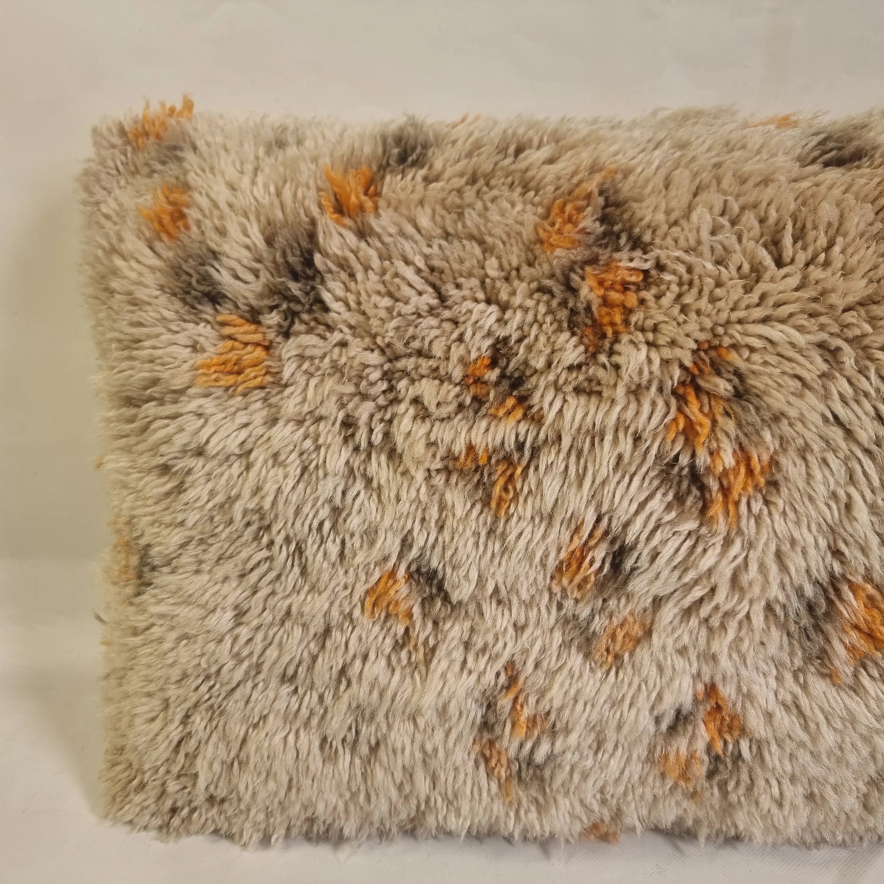 Vintage Beni Ourain Wool Pillow Cover | 16" x 25" MoroccanBazzArts