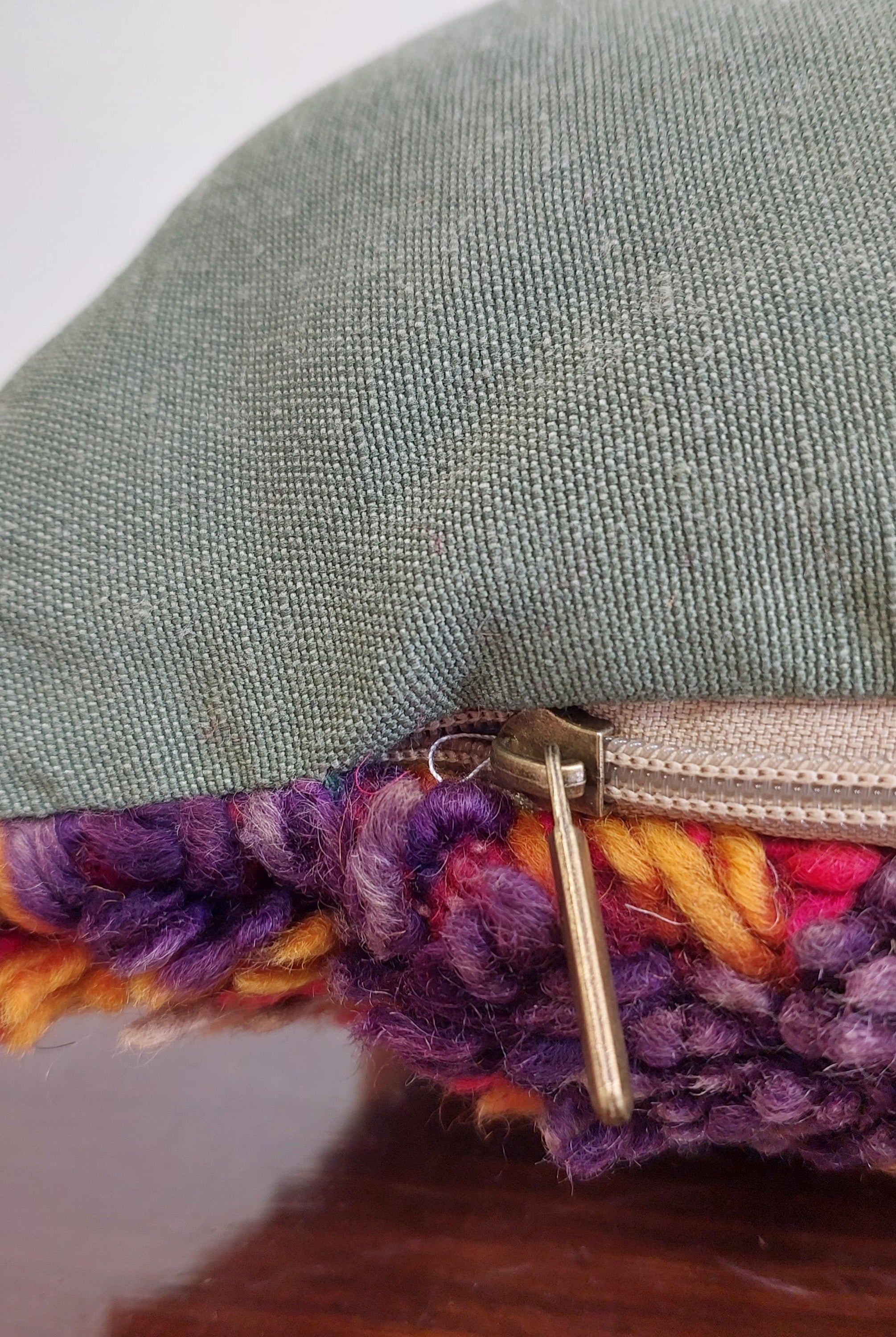 Aït Bou Ichaouen Moroccan Pillow - Handmade Berber Wool Cushion 14x24 - Vintage Colorful Boho Lumbar Pillow - Authentic Tribal Moroccan Deco MoroccanBazzArts