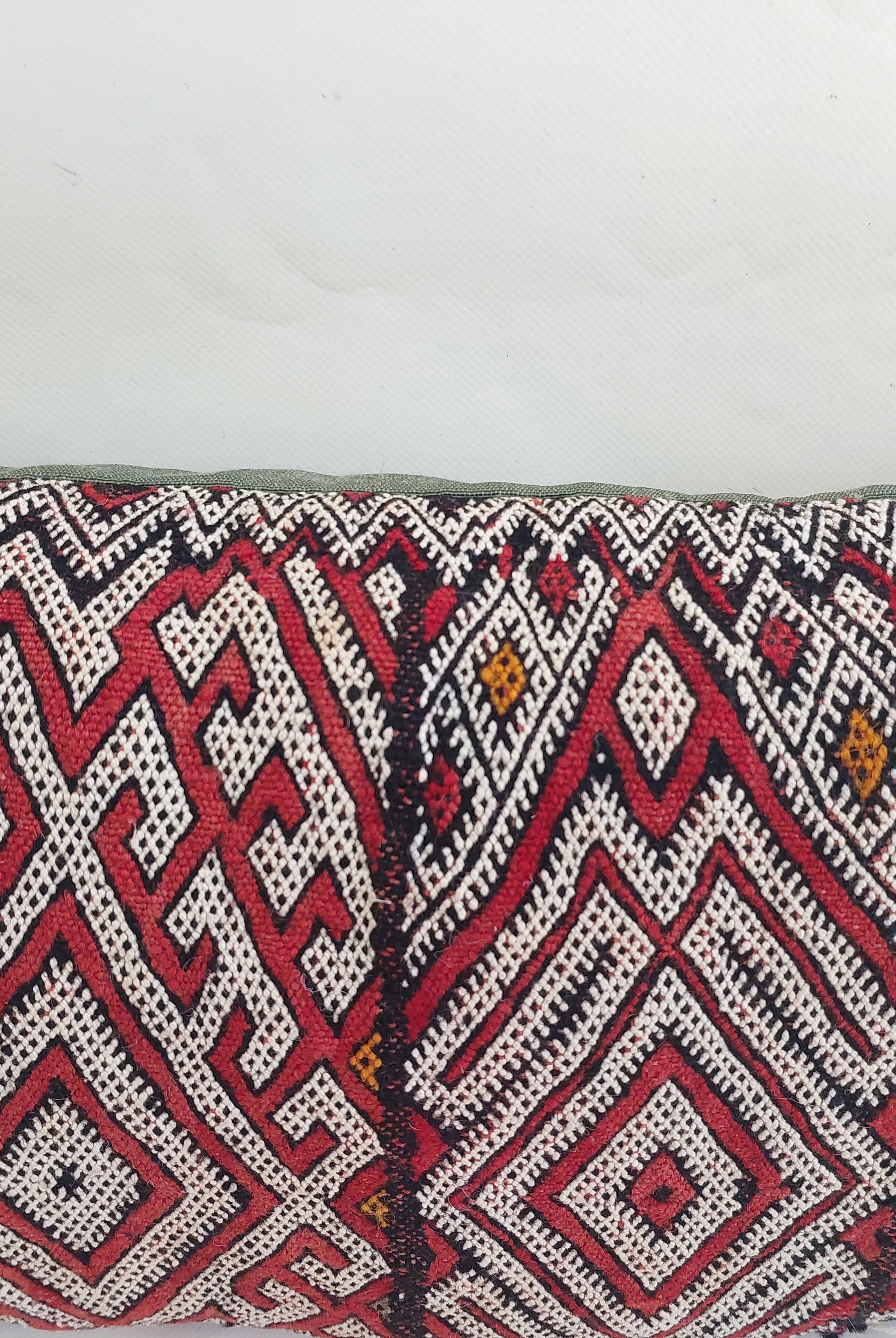 Textile with geometric pattern on a white background