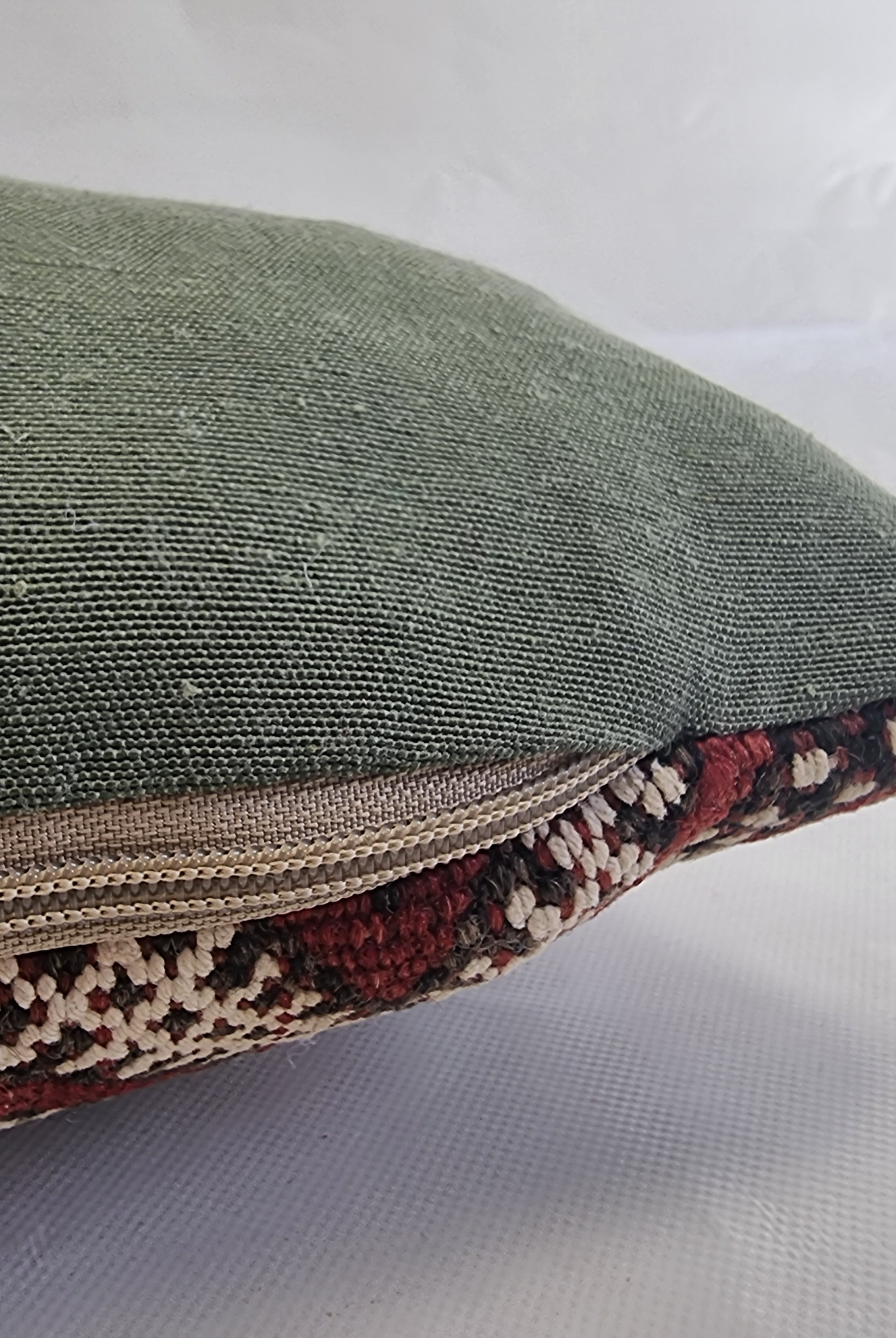 Authentic Moroccan Kilim Lumbar Pillow Cover 12x22" | Burgundy Geometric Boho Cushion | Handwoven Berber Tribal Throw Pillow 32x58cm MoroccanBazzArts