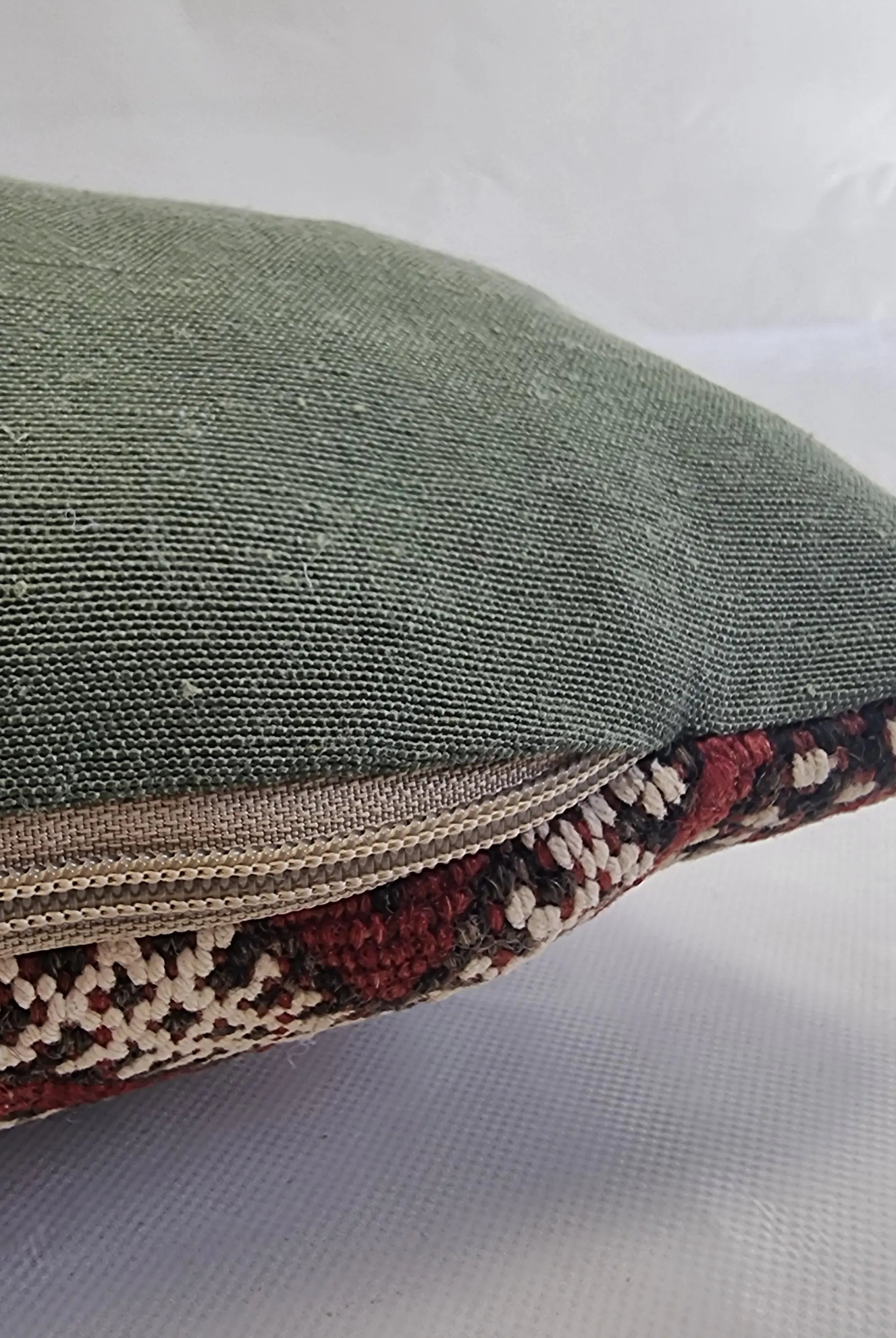 Authentic Moroccan Kilim Lumbar Pillow Cover 12x22" | Burgundy Geometric Boho Cushion | Handwoven Berber Tribal Throw Pillow 32x58cm MoroccanBazzArts