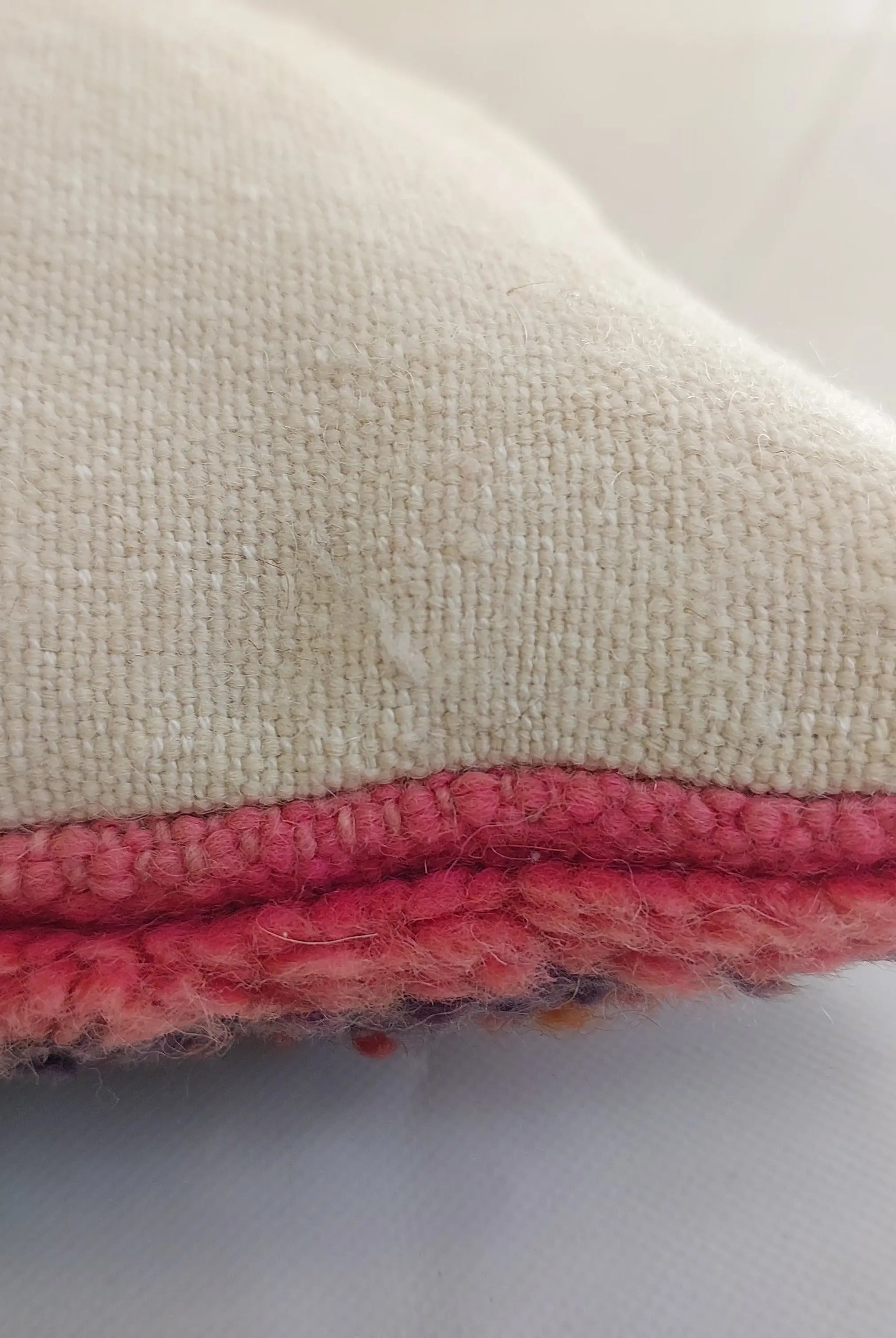 Vintage Berber Rug Lumbar Pillow Cover in Purple & Pink - 13x22" MoroccanBazzArts