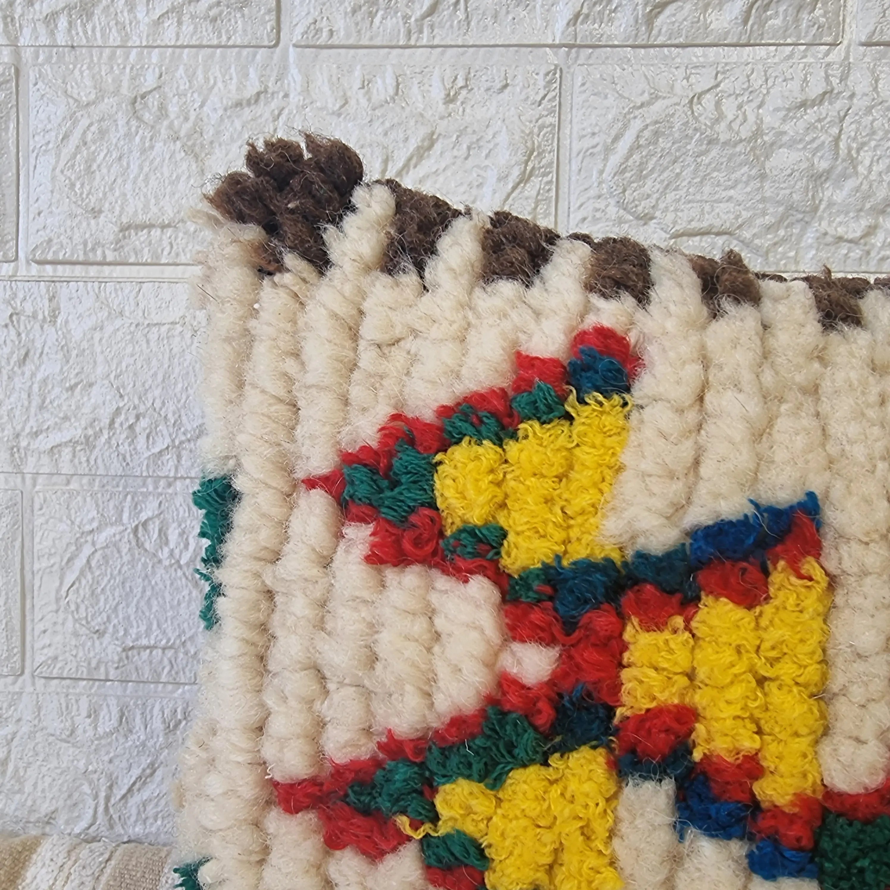 Authentic Talsint Moroccan Wool Lumbar Pillow Covers - Set of 2 (28x60 cm) | Handwoven Berber Cushion | Warm Minimalist Boho Decor MoroccanBazzArts