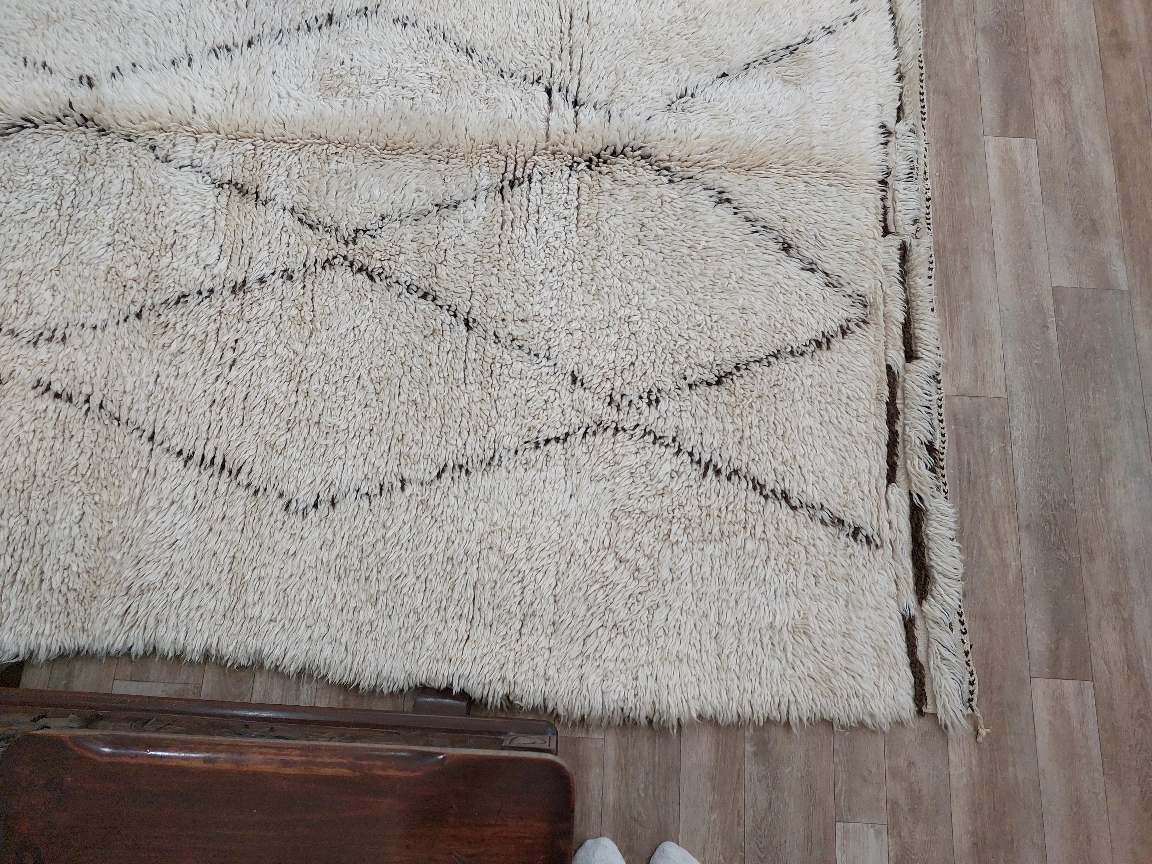 Moroccan Rug - Vintage Beni ourain rug - 6'6"×8'9" MoroccanBazzArts