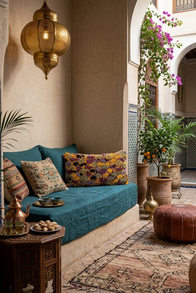 Authentic Aït Bou Ichaouen Berber Lumbar Pillow | Vintage Hand-Knotted Wool | 14" x 25" MoroccanBazzArts