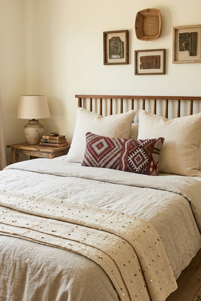 Authentic Moroccan Kilim Lumbar Pillow Cover 12x22" | Burgundy Geometric Boho Cushion | Handwoven Berber Tribal Throw Pillow 32x58cm MoroccanBazzArts