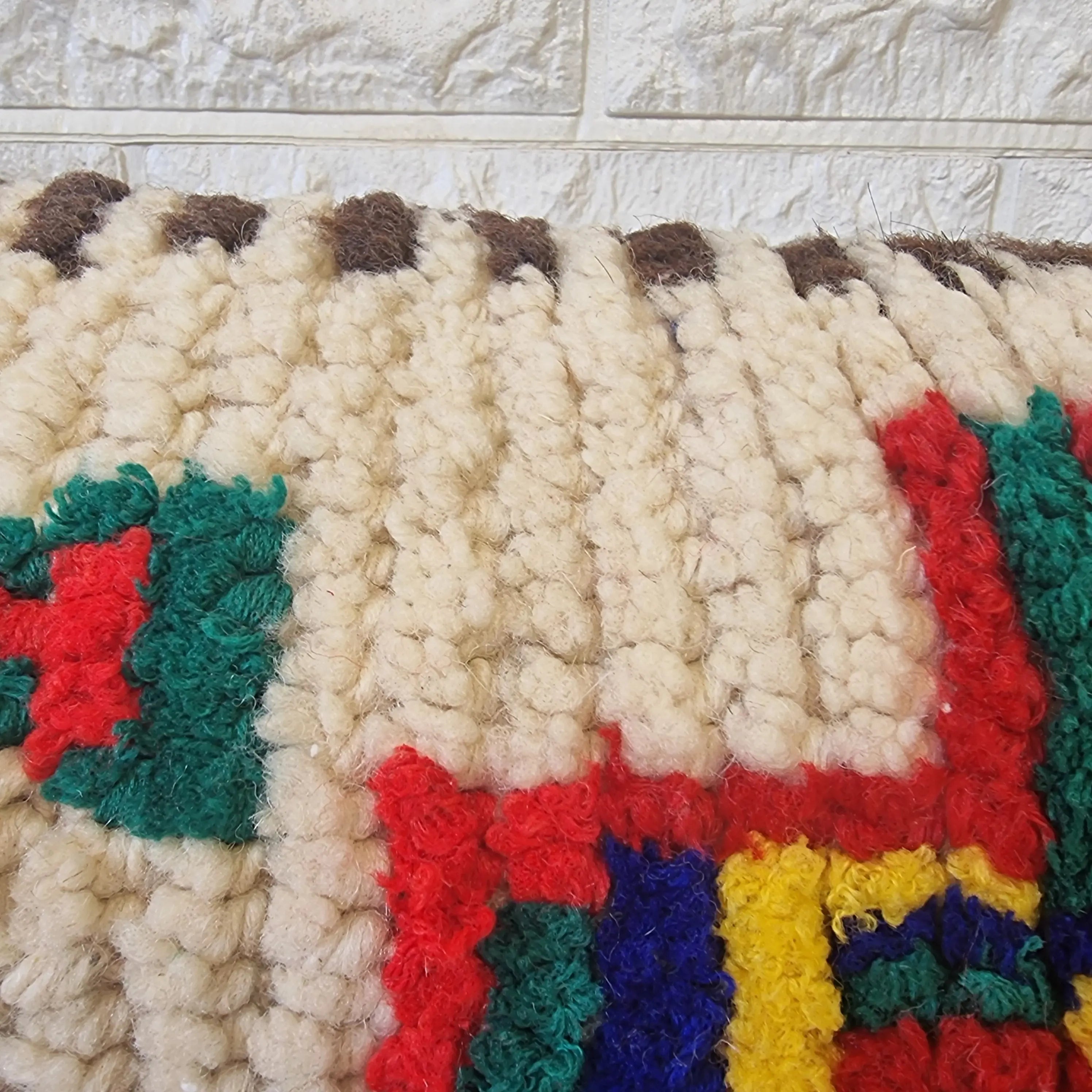 Authentic Talsint Moroccan Wool Lumbar Pillow Covers - Set of 2 (28x60 cm) | Handwoven Berber Cushion | Warm Minimalist Boho Decor MoroccanBazzArts