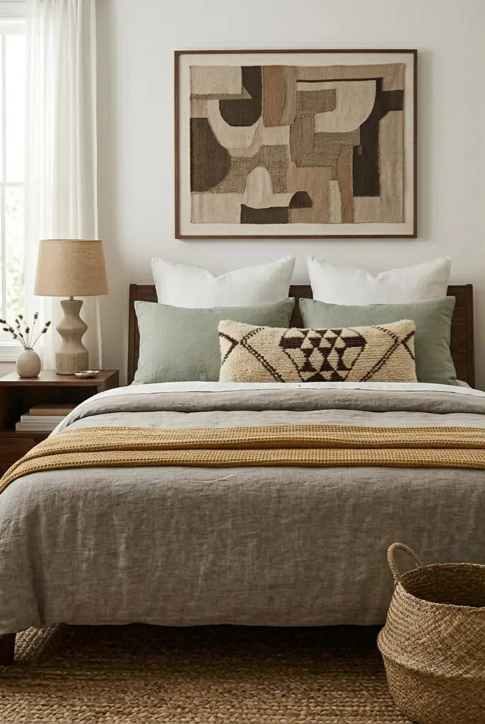 Authentic Moroccan Wool Lumbar Pillow Cover 35x70 cm | Natural Azilal Geometric Cushion | Boho handwoven Throw Pillow Case MoroccanBazzArts