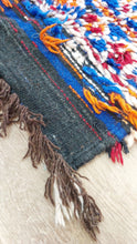 Load image into Gallery viewer, VINTAGE BLUE MOROCCAN RUG