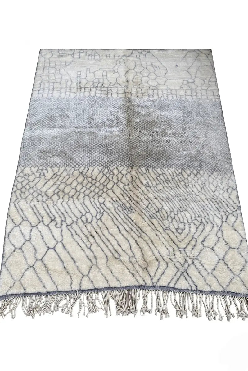 Custom made Moroccan Beni Mrirt Rug: Hand-Knotted Berber Wool Carpet for Boho Home Decor MoroccanBazzArts