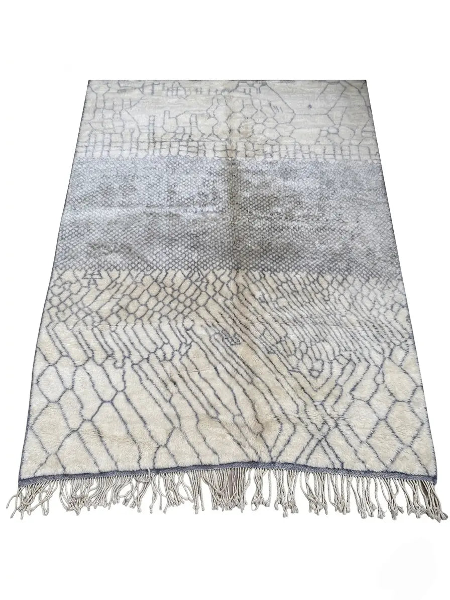 Custom made Moroccan Beni Mrirt Rug: Hand-Knotted Berber Wool Carpet for Boho Home Decor MoroccanBazzArts