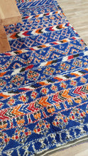 Load image into Gallery viewer, VINTAGE BLUE MOROCCAN RUG