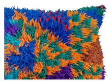 Load image into Gallery viewer, vintage Ait bou ichaouen cushion - double sided cotton boho pillow - Tribal cushion - pillow case - handmade boucherouite pillow