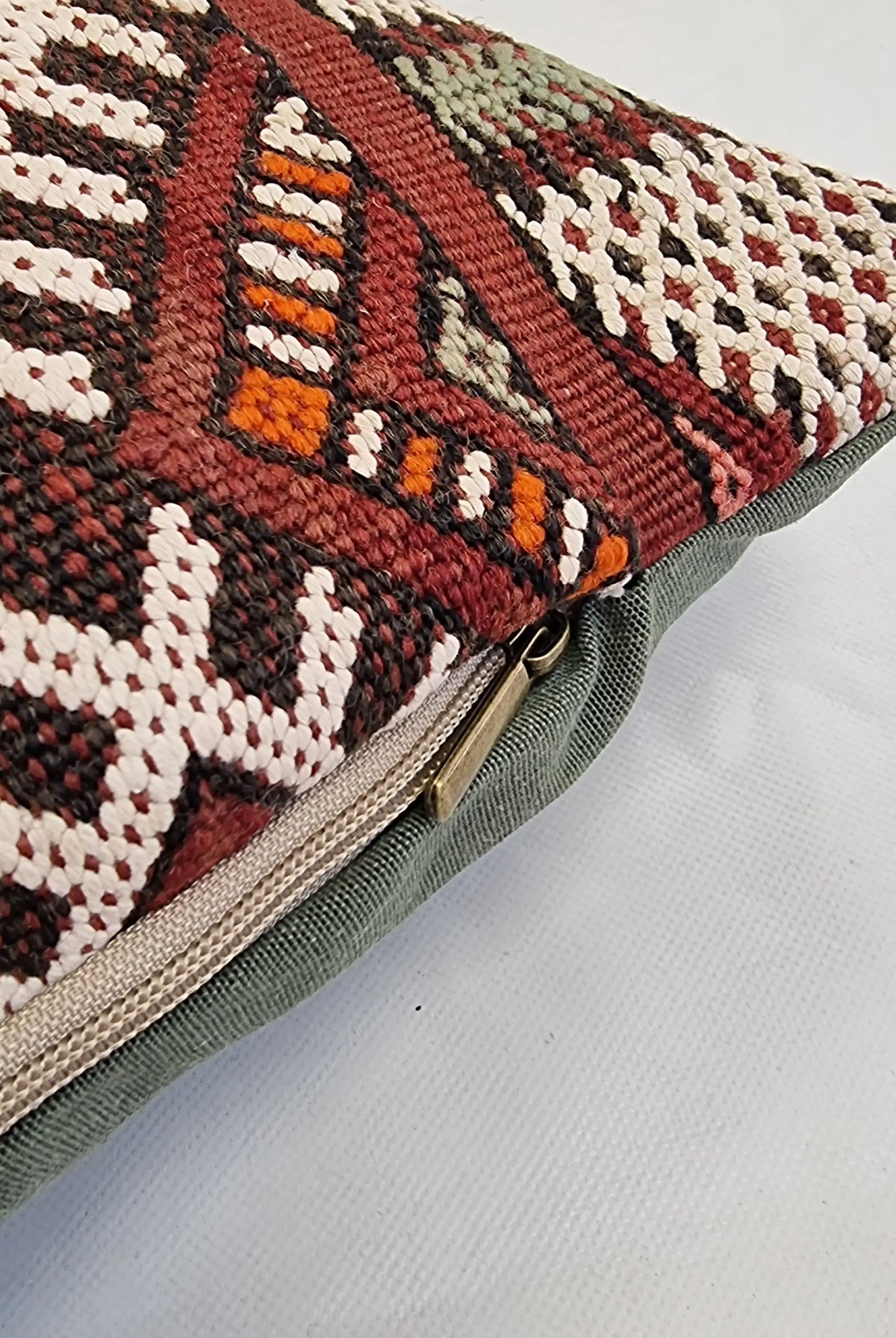 Authentic Moroccan Kilim Pillow Cover | Vintage Berber Handmade Wool Cushion | Earthy Boho Throw Pillow | Rustic Tribal Home Decor MoroccanBazzArts