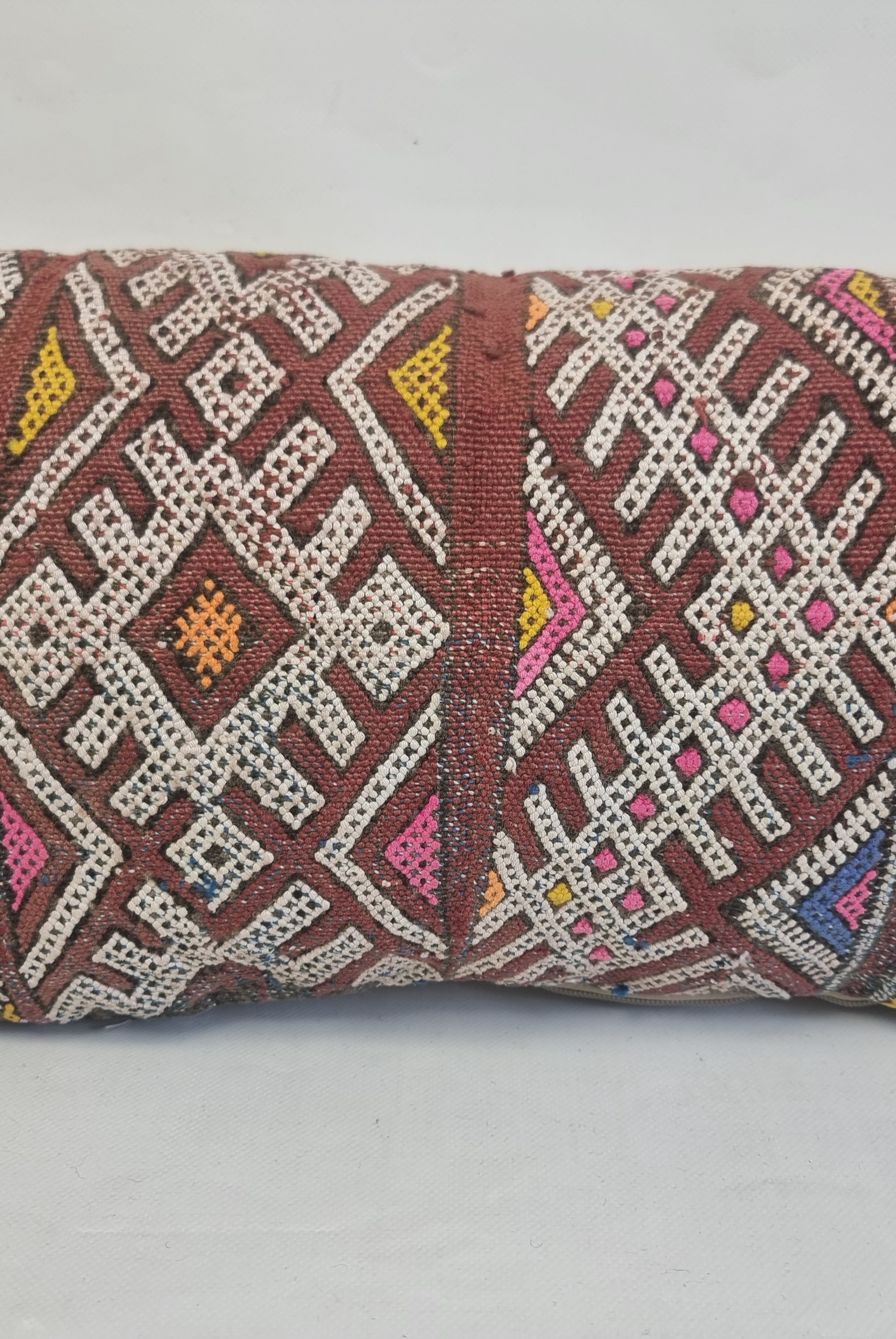Authentic Moroccan Lumbar Pillows | Handmade Berber Kilim Cushion Covers | Boho Tribal Throw Pillows | Earthy Vintage Decor MoroccanBazzArts