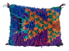 Load image into Gallery viewer, vintage Ait bou ichaouen cushion - double sided cotton boho pillow - Tribal cushion - pillow case - handmade boucherouite pillow
