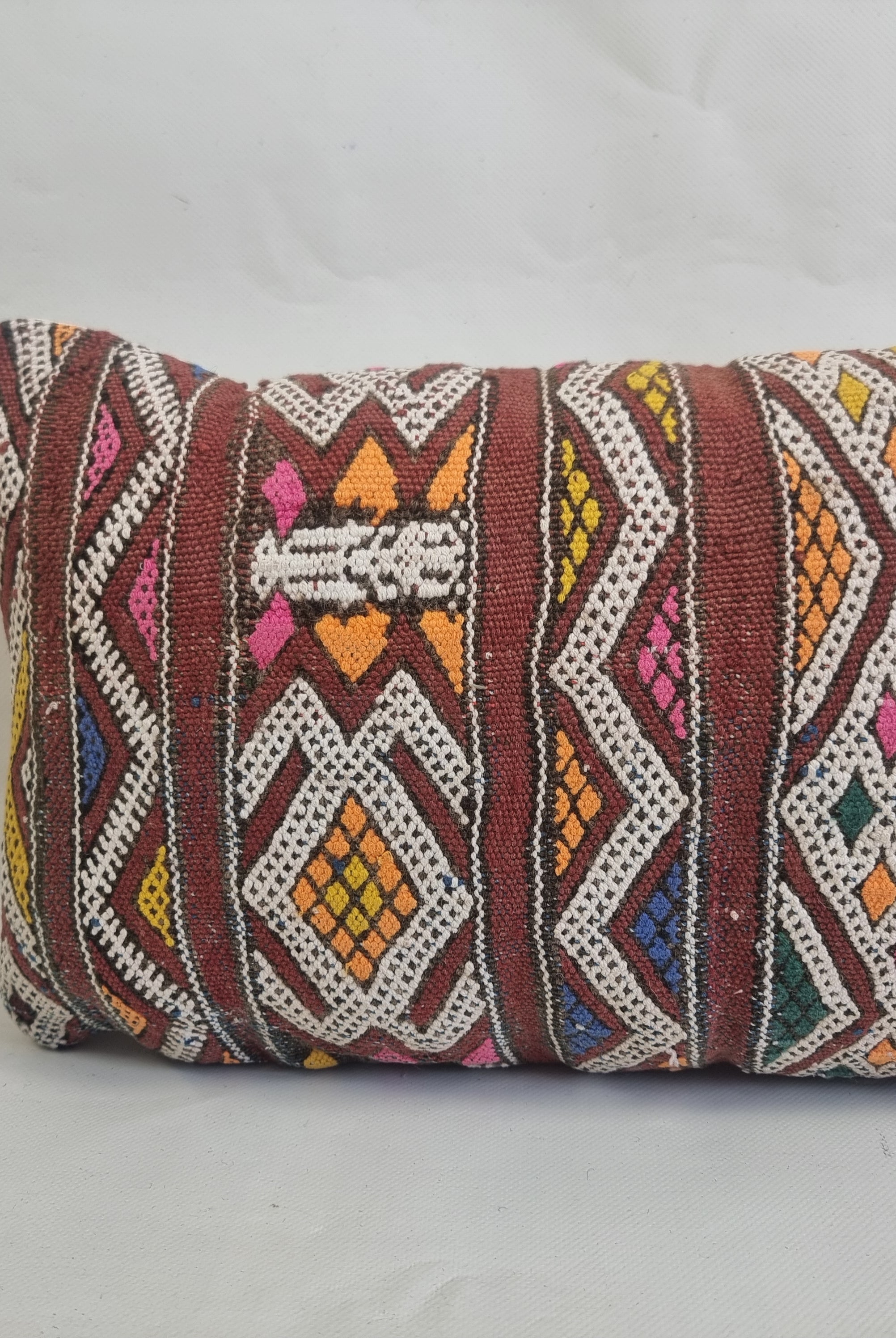 Authentic Moroccan Lumbar Pillows | Handmade Berber Kilim Cushion Covers | Boho Tribal Throw Pillows | Earthy Vintage Decor MoroccanBazzArts
